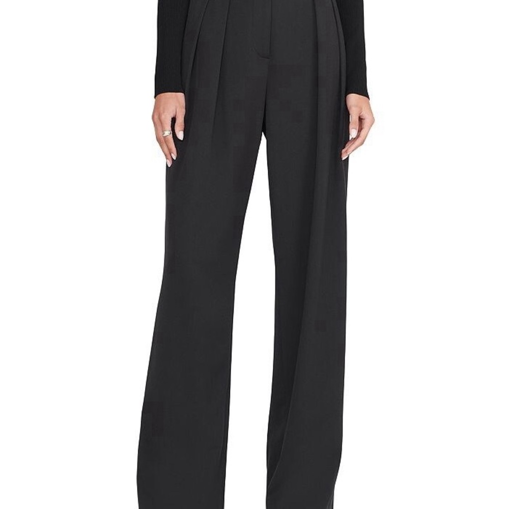 STAUD Black Wide-Leg Women's Pants